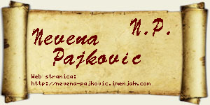 Nevena Pajković vizit kartica
